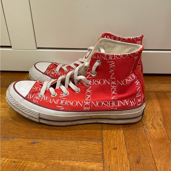 Red High Top JW ANDERSON X Converse Chuck Taylors - Picture 6 of 6